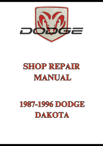 1987-1996 DODGE DAKOTA SHOP REPAIR MANUAL - PDF