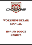 1987-1996 DODGE DAKOTA WORKSHOP REPAIR MANUAL - PDF