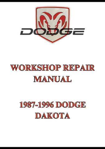 1987-1996 DODGE DAKOTA WORKSHOP REPAIR MANUAL - PDF