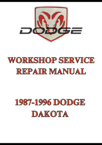 1987-1996 DODGE DAKOTA WORKSHOP SERVICE REPAIR MANUAL - PDF