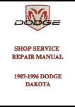 1987-1996 DODGE DAKOTA SHOP SERVICE REPAIR MANUAL - PDF
