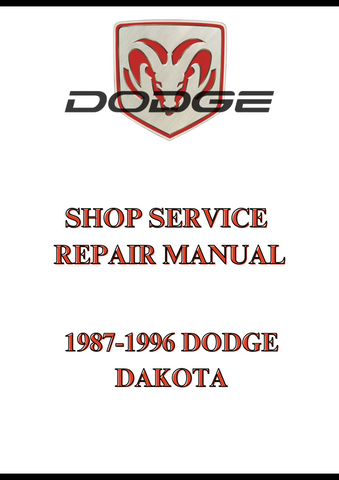1987-1996 DODGE DAKOTA SHOP SERVICE REPAIR MANUAL - PDF
