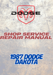 1987 DODGE DAKOTA SHOP SERVICE REPAIR MANUAL - PDF
