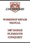 1987 DODGE PLYMOUTH CONQUEST WORKSHOP REPAIR MANUAL - PDF