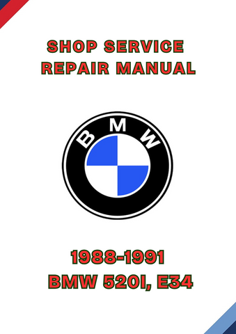 1988-1991 BMW 520I, E34 SHOP SERVICE REPAIR MANUAL - PDF