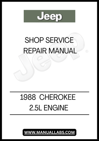 REV UP YOUR REPAIR SKILLS WITH THE 1988 JEEP CHEROKEE 2.5L ENGINE SHOP SERVICE REPAIR MANUAL. THIS COMPREHENSIVE GUIDE IS DESIGNED FOR BOTH SEASONED MECHANICS AND DIY ENTHUSIASTS, PROVIDING DETAILED INSTRUCTIONS AND DIAGRAMS TO TACKLE ANY ENGINE ISSUE WITH CONFIDENCE.&nbsp;