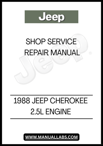 REV UP YOUR REPAIR SKILLS WITH THE 1988 JEEP CHEROKEE 2.5L ENGINE SHOP SERVICE REPAIR MANUAL. THIS COMPREHENSIVE GUIDE IS DESIGNED FOR BOTH SEASONED MECHANICS AND DIY ENTHUSIASTS, PROVIDING DETAILED INSTRUCTIONS AND DIAGRAMS TO HELP YOU TACKLE ANY ENGINE ISSUE WITH CONFIDENCE.