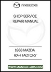 1988 MAZDA RX-7 FACTORY SHOP SERVICE REPAIR MANUAL - PDF