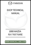 1988 MAZDA RX-7 RX7 RARE SHOP TECHNICAL MANUAL - PDF