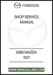 1988 MAZDA RX7 SHOP SERVICE MANUAL - PDF