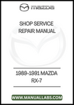 1989-1991 MAZDA RX-7 SHOP SERVICE REPAIR MANUAL - PDF 