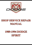 1989-1994 DODGE SPIRIT, SHOP SERVICE REPAIR MANUAL - PDF