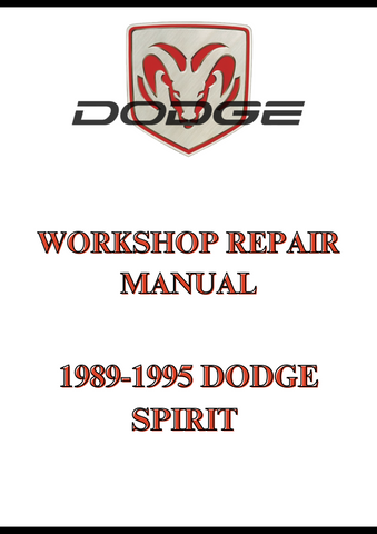 1989-1995 DODGE SPIRIT WORKSHOP REPAIR MANUAL - PDF