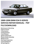 1989-1996 BMW E34 5-SERIES SERVICE REPAIR MANUAL - PDF FILE DOWNLOAD