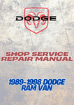 1989-1998 DODGE RAM VAN  SHOP SERVICE REPAIR MANUAL - PDF