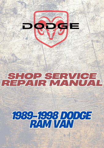 1989-1998 DODGE RAM VAN  SHOP SERVICE REPAIR MANUAL - PDF