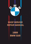 1989 BMW 316I SHOP REPAIR SERVICE MANUAL - PDF