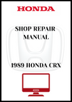 1989 HONDA CRX SHOP REPAIR MANUAL - PDF