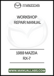 1989 MAZDA RX-7 WORKSHOP REPAIR MANUAL - PDF