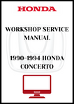 1990-1994 HONDA CONCERTO WORKSHOP SERVICE MANUAL - PDF