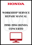 1990-1994 HONDA CONCERTO WORKSHOP SERVICE REPAIR MANUAL  - PDF