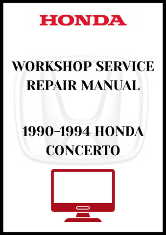 1990-1994 HONDA CONCERTO WORKSHOP SERVICE REPAIR MANUAL  - PDF