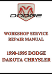 1990-1995 DODGE DAKOTA CHRYSLER WORKSHOP SERVICE REPAIR MANUAL - PDF