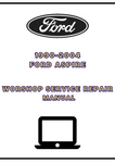 1990-2004 FORD ASPIRE SHOP SERVICE REPAIR MANUAL - PDF
