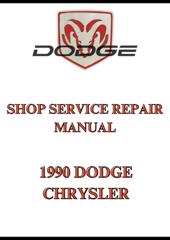 1990 DODGE CHRYSLER SHOP SERVICE REPAIR MANUAL - PDF