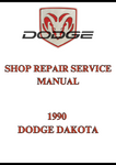 1990 DODGE DAKOTA SHOP REPAIR SERVICE MANUAL - PDF