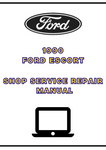 1990 FORD ESCORT SHOP SERVICE REPAIR MANUAL - PDF