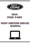 1990 FORD F-250 SHOP SERVICE REPAIR MANUAL - PDF
