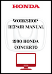 1990 HONDA CONCERTO WORKSHOP REPAIR MANUAL - PDF