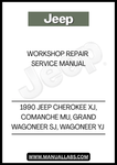 1990 JEEP CHEROKEE XJ, COMANCHE MU, GRAND WAGONEER SJ, WAGONEER YJ WORKSHOP REPAIR SERVICE MANUAL - PDF