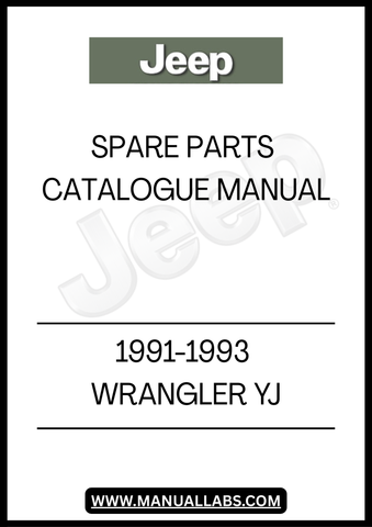 1991-1993 JEEP WRANGLER YJ SPARE PARTS CATALOGUE MANUAL - PDF