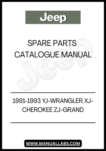 1991-1993 JEEP YJ-WRANGLER XJ-CHEROKEE ZJ-GRAND SPARE PARTS CATALOGUE MANUAL - PDF