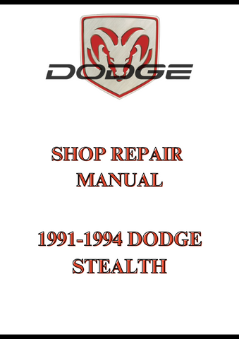 1991-1994 DODGE STEALTH SHOP REPAIR MANUAL - PDF