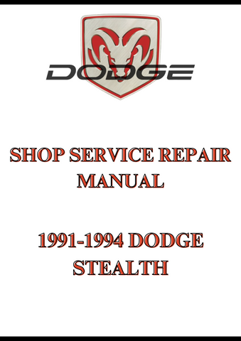 1991-1994 DODGE STEALTH SHOP SERVICE REPAIR MANUAL - PDF