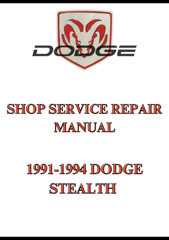 1991-1994 DODGE STEALTH SHOP SERVICE REPAIR MANUAL - PDF
