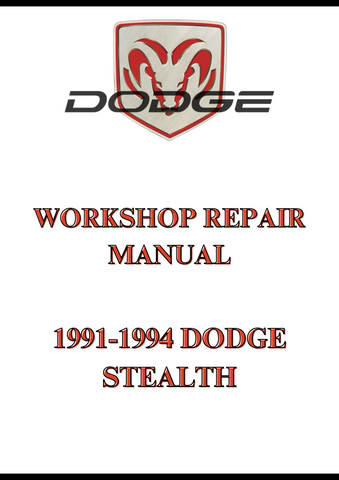 1991-1994 DODGE STEALTH WORKSHOP REPAIR MANUAL - PDF