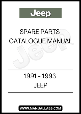 1991 - 1993 JEEP SPARE PARTS CATALOGUE MANUAL - PDF