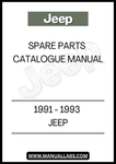1991 - 1993 JEEP SPARE PARTS CATALOGUE MANUAL - PDF