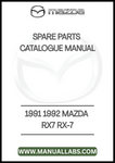 1991 1992 MAZDA RX7 RX-7 SPARE PARTS CATALOGUE MANUAL - PDF