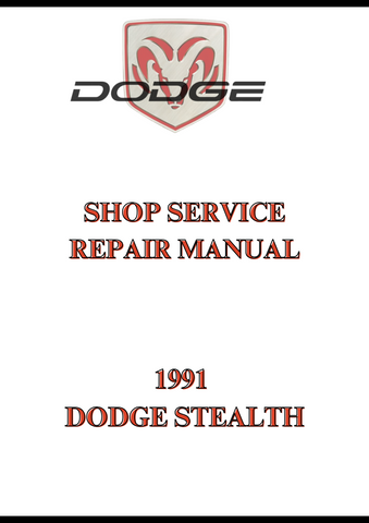 1991 DODGE STEALTH SHOP SERVICE REPAIR MANUAL - PDF