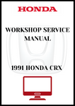 1991 HONDA CRX WORKSHOP SERVICE MANUAL - PDF