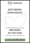 1991 MAZDA RX-7 RX7 RARE SHOP TECHNICAL MANUAL - PDF
