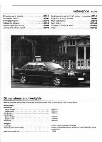 1992-1996 all Volvo 850 models with 1984cc, 2319cc and 2435cc petrol engines