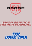 1992 DODGE VIPER SHOP SERVICE REPAIR MANUAL - PDF
