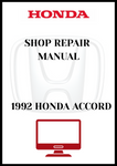 1992 HONDA ACCORD SHOP REPAIR MANUAL - PDF