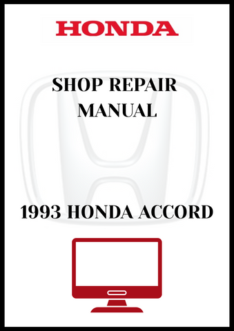 1993 HONDA ACCORD SHOP REPAIR MANUAL - PDF